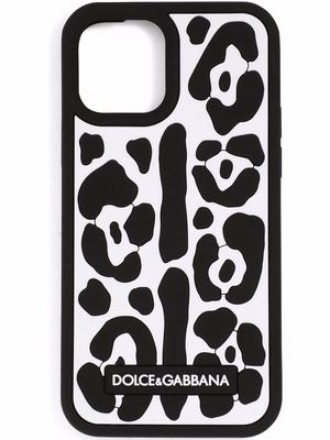 Dolce & Gabbana leopard-print iPhone 12 Pro case - White