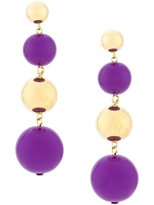 Eshvi ball drop earrings - Purple