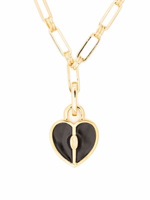 Missoma heart-charm locket chain necklace - Gold