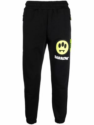 BARROW logo-print cotton track pants - Black