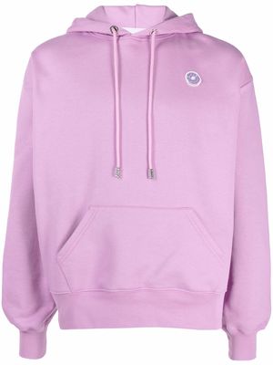 Gcds logo-patch pullover hoodie - Pink