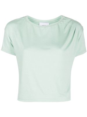 Marchesa Notte round neck cropped T-shirt - Green