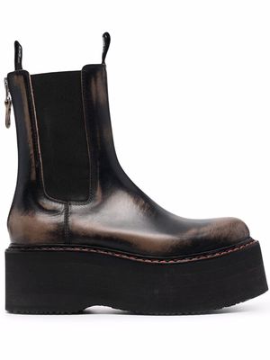 R13 chunky-sole leather chelsea-boots - Black