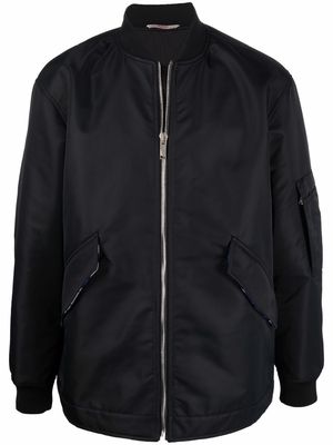 Valentino Optical logo-print bomber jacket - Black