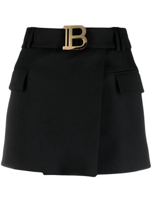 Balmain B-logo wrap skirt - Black