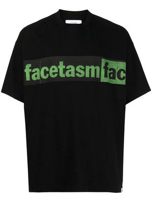 Facetasm logo print T-shirt - Black