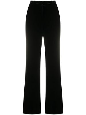 Alberta Ferretti high-waisted straight-leg trousers - Black