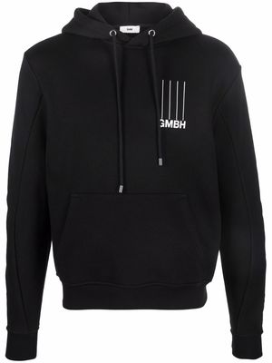 GmbH chest logo-print hoodie - Black