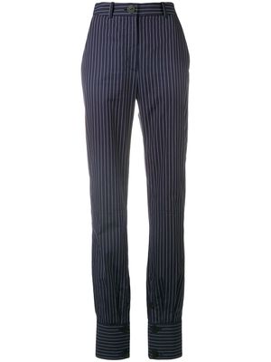 JW Anderson high waist pinstriped trousers - Blue