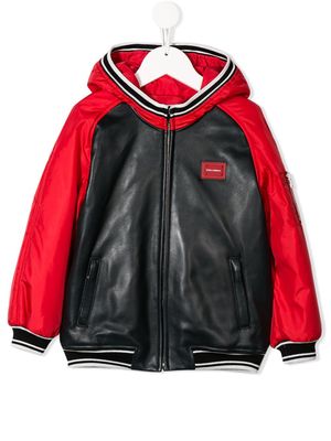 Dolce & Gabbana Kids padded bomber jacket - Red
