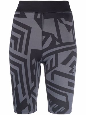 MCQ stretch-design abstract print shorts - Black