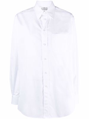 Maison Margiela long-sleeve plain organic cotton shirt - White