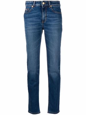 Versace Jeans Couture logo-print skinny jeans - Blue
