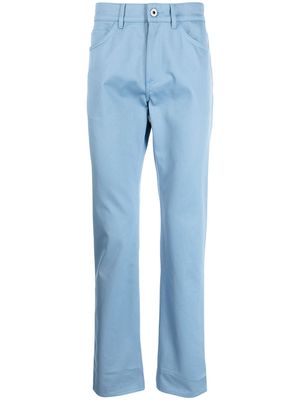 Salvatore Ferragamo straight-leg logo patch jeans - Blue