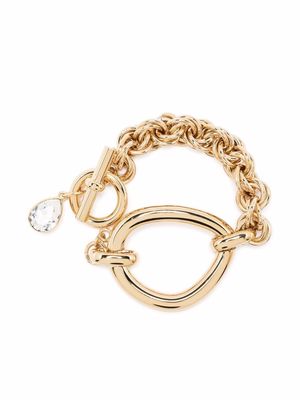 JW Anderson crystal-embellished chain link bracelet - Gold