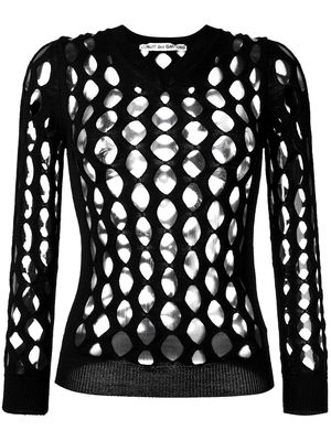Comme Des Garçons Pre-Owned 2004 whale net knitted top - Black