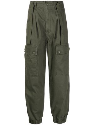 FIVE CM tapered cotton trousers - Green