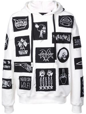 Haculla Stabat patch hoodie - White