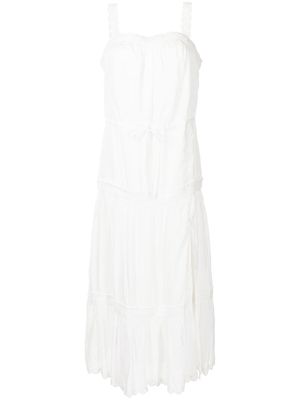 PAIGE Amity lace trim dress - White