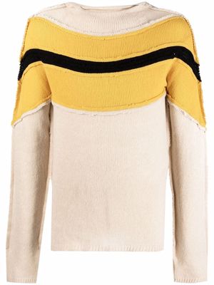 Marni colour-block cashmere jumper - Neutrals