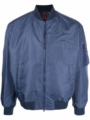 ETRO zip-fastening bomber jacket - Blue