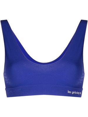 Les Girls Les Boys U-neck sleeveless cropped top - Blue