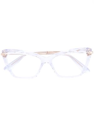 Dolce & Gabbana Eyewear geometric cat-eye frame glasses - Neutrals