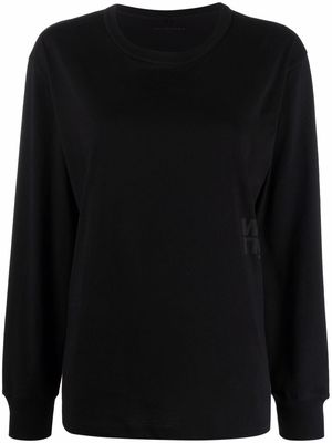 Alexander Wang logo-print cotton sweatshirt - Black