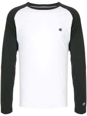 Champion two-tone logo embroidered Tee - Black