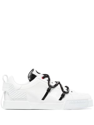Dolce & Gabbana Portofino logo-embossed sneakers - White