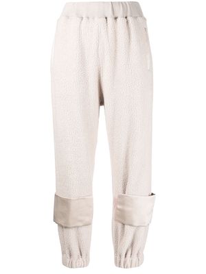 UNDERCOVER textured panel-detail track pants - White