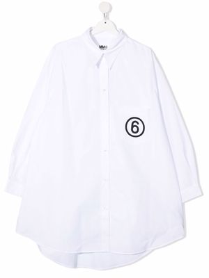MM6 Maison Margiela Kids logo-print shirt - White