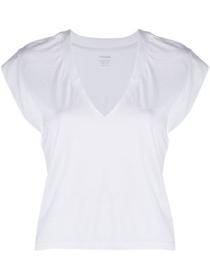 FRAME v-neck T-shirt - White