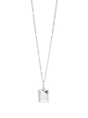 Capsule Eleven jewel beneath signet pendant necklace - Silver