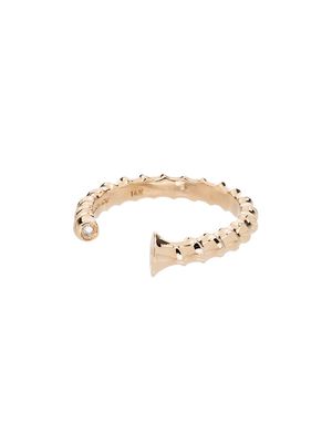 Alison Lou 14kt gold screw-look diamond ring