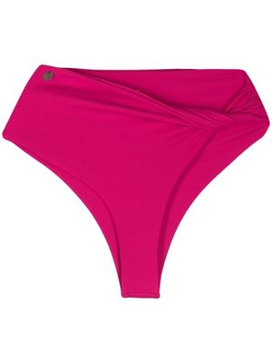 The Attico knot-detail high-waited bikini briefs - Pink