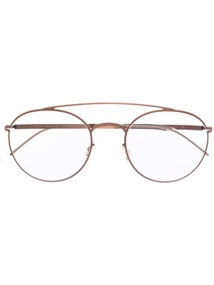 Mykita matte-effect round-frame glasses - Metallic