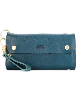 As2ov Oiled shrink long wallet - Blue