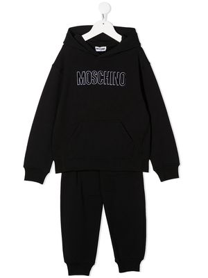 Moschino Kids logo sweatshirt set - Black
