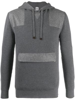Eleventy drawstring hooded jumper - Grey
