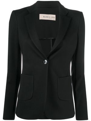 Blanca Vita single-breasted blazer jacket - Black