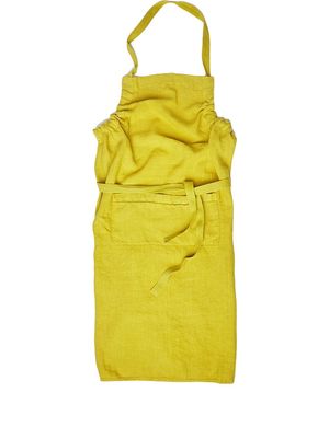Once Milano halterneck linen apron - Yellow