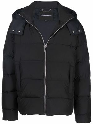 Les Hommes zipped padded jacket - Black