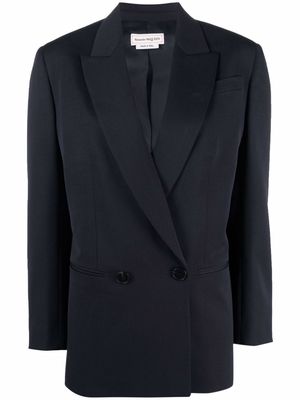 Alexander McQueen double-breasted tailored blazer - Blue