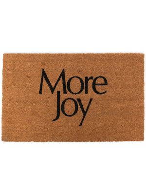 More Joy logo-print door mat - Brown