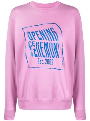 Opening Ceremony warped logo-print cotton sweatshirt - Pink