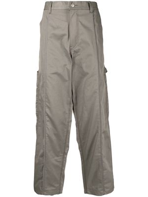 izzue wide-leg cargo trousers - Brown