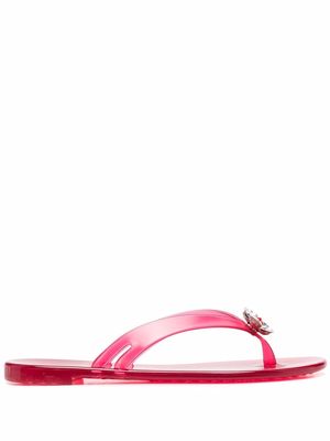 Casadei Jelly crystal-embellished sandals - Red