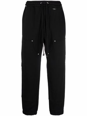032c straight-leg organic cotton track pants - Black