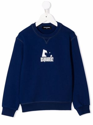 Dsquared2 Kids logo print sweatshirt - Blue
